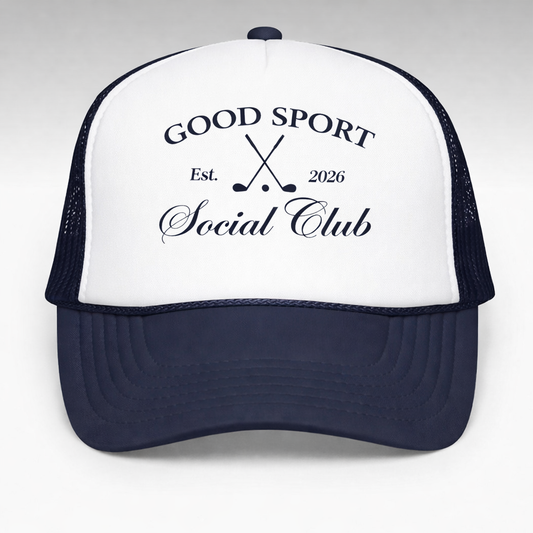 Good Sport Social Club trucker hat